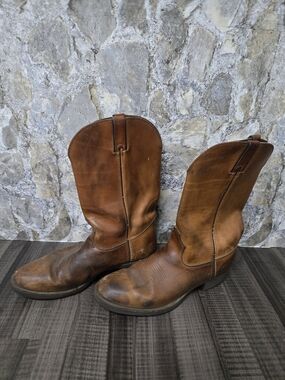 Durango Brown Leather Western Work Boots - Men 10½